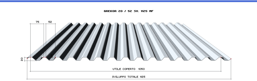 GREKOR ALLUMINIO Lamiere Lastre Grecate Integrazione Fotovoltaico Coperture  Capannoni Industriali Edilizia Acciaio inox Aluzinc Rame