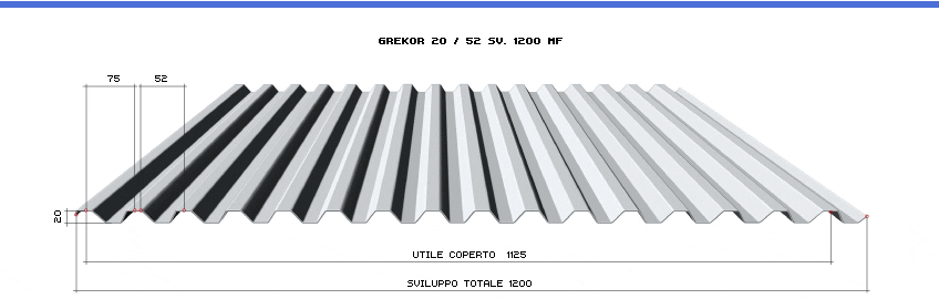 GREKOR ALLUMINIO Lamiere Lastre Grecate Integrazione Fotovoltaico Coperture  Industriali Edilizia Acciaio inox Aluzinc Rame